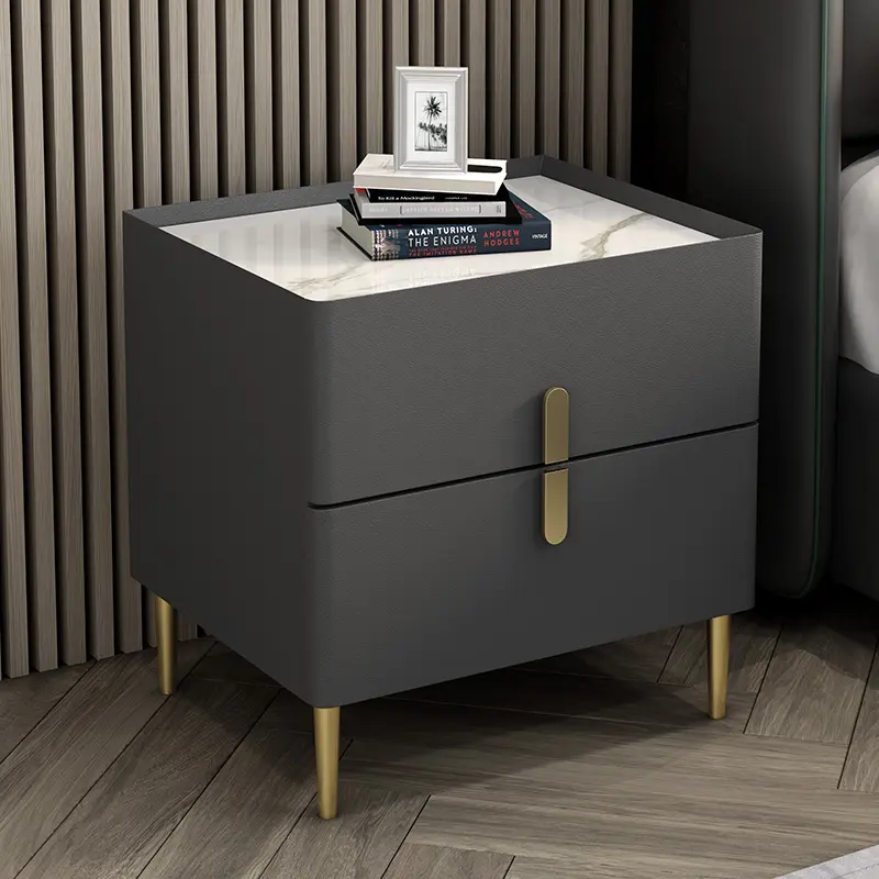High Quality Modern wooden hotel bedside table nightstand with drawers chest bedside cabinet bedroom
