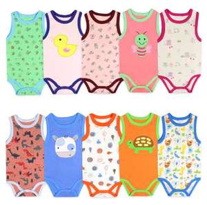 Vêtements pour bébés en vente flash, combinaison pour bébé 100% coton, vêtements d'été pour bébé, ensemble de 5 pièces, combinaison pour bébé - Product Image 2