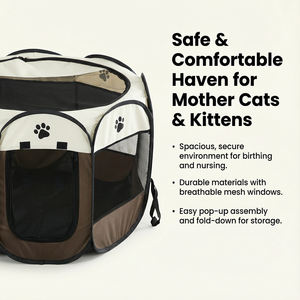 Boîte de mise bas pour chat OEM, nid de livraison, grande maison de maternité en tissu Oxford, montage facile pour les éleveurs et les propriétaires d'animaux - Product Image 3