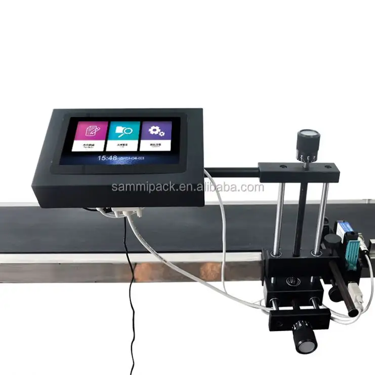Macchina per stampa dati a getto d'inchiostro Touchscreen staffa 12.7MM con trasportatore per impianti di produzione