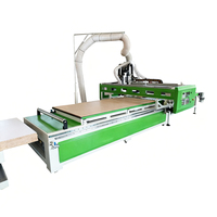 Router CNC de doble husillo Jinan Mosecnc MS-1325RAF de 3 ejes con alimentación automática ATC para uso doméstico, máquina de grabado MDF