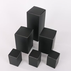 Çin özel Logo geri dönüşümlü Kraft hediye kutusu kozmetik mum parfüm nakliye ambalaj için beyaz siyah karton ambalaj kağıt kutu - Product Image 3