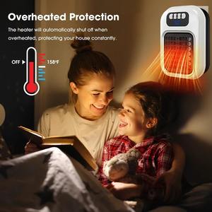Mini Calentador Eléctrico Portátil de Pared para el Hogar con Control Remoto, Ventiladores de Calefacción, Calentamiento Rápido, Pantalla Digital, Temporizador, Soplador de Aire Caliente - Product Image 2