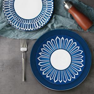 مجموعة زرقاء احترافية يومية من assiet pluines تصنيع بلان إن أو بافاريا أطباق من البورسلين للمطاعم - Product Image 4