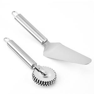Stainless Steel Pizza Cutter With Roller Wheel And Spatula Set For <b>Cake</b> And Pizza <b>Cutting</b> Tools - Product Image 1