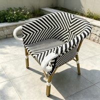 Chaise en rotin d'extérieur en gros d'usine cadre en aluminium de qualité canapé chaise patio restaurant chaise pour jardin bistro café