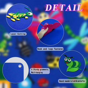 Tablero de Actividades Sensoriales Montessori para Niños Pequeños de 2 a 3 Años, Plegable, Diseño de Bolsa Adaptado para Autismo, Material de Poliéster - Product Image 2