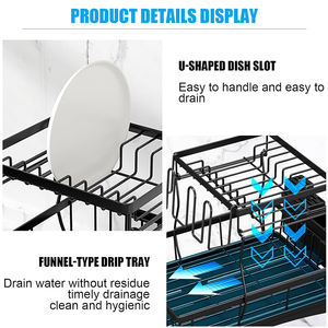 BX Acessórios para Casa Organizador de Cozinha Escorredor de Louça com Suporte para Copos - Product Image 4