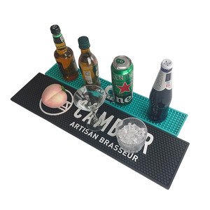 Custom Branded Silicone PVC Bar Mat Rubber Pub Runner Spill Pad Beer Rail Mat Drip Tray Non Slip Service Mat Table Mat Coaster - Product Image 6