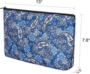 Mahjong Plegable de Terciopelo <span class=keywords><strong>Azul</strong></span> Estampado Personalizado con Cremallera Metálica Resistente, Hecho en China, Estilo Viento Nuevo de Uso Diario y Tendencia Nacional - Product Image 5