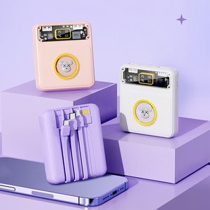 Batteries externes à charge rapide 20000mAh 10000mAh, chargeur portable compact avec câbles intégrés et écran LED - Product Image 2