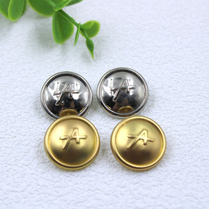 กระดุมโลหะผสมสังกะสีสีเงินสีทองแบบมีก้าน รูปทรงครึ่งวงกลม สำหรับติดเสื้อสูท เสื้อโค้ท และเสื้อผ้า พร้อมโลโก้แบบกำหนดเอง - Product Image 4