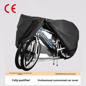 热销防水可折叠210D双排镀银涤纶自行车罩双路自行车 - Product Image 6