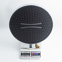 Pommeau de douche rond de luxe grand format 30 cm, expérience spa, panneau supérieur moderne et durable anti-colmatage pour une couverture complète de la salle de bain