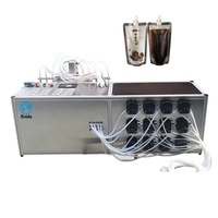 Machines de remplissage et de bouchage de sacs à bec autoportants à 12 têtes pour jus de soja, eau potable, huile