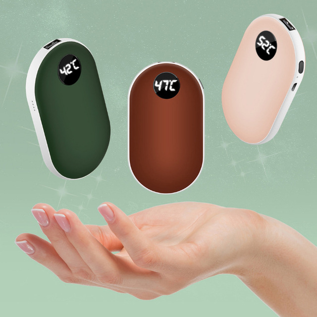 USB Hand Warmer Dual-Use Portable Mini 2-in-1 10W ABS Material Power Bank Heating Gadget PN055