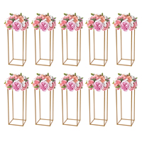 Ensemble de 10 supports à fleurs de mariage modernes de haute qualité, 23,62 pouces, en fer et en plastique, accessoire de fête, décoration, support d'affichage de ballons, vase à fleurs