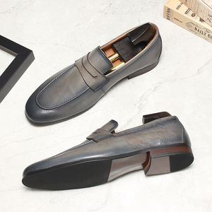 Mocasines Hechos a Mano de Alta Gama, Elegantes Zapatos Oxford con Aumento de Altura, Antideslizantes, de Cuero Genuino, para Oficina, Carrera, Fiesta, Banquete - Product Image 3