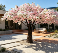 Arbre de cerisier japonais artificiel sur mesure de grande taille pour la décoration intérieure de café et de restaurant
