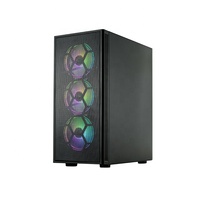 NOUVEAU design étui pour pc de jeu étui ATX USB2.0 & USB3.0 étui pour ordinateur en verre trempé panneau avant en verre & panneau avant en maille