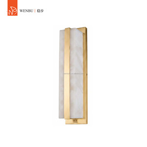 Modern Rectangular Spanish <b>Alabaster</b> Brass Wall <b>Lamp</b> for Hotel Dining Room Villa - Product Image 1
