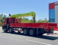 Guindaste Móvel Hidráulico Montado em Caminhão Sinotruk HOWO 8x4 de 14 Toneladas com Braço Telescópico de 5 Seções para Projetos de Construção