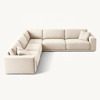 Usine haut de gamme personnalisé en forme de L combinaison tissu canapé moderne Simple confortable meubles canapés modulaires