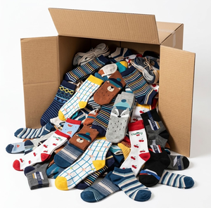 Calcetines para Niños, Liquidación al por Mayor, Lote Surtido Aleatorio, Exceso de Inventario, Unisex, Precio de Liquidación, Sin Marca - Product Image 1