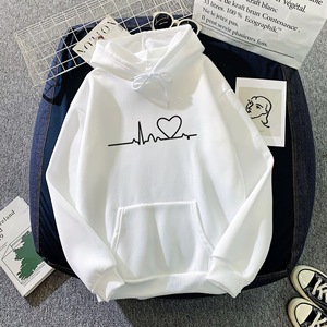 Sweat à capuche en velours grande taille pour femme, vente en gros ODM, automne-hiver, chemisier pour couple, coupe ample, tenue d'école <span class=keywords><strong>de</strong></span> beauté - Product Image 4