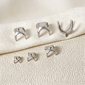 Base Ronde en Alliage de Titane Électroplaqué G23, Monture Vide à Quatre Griffes pour Pierres Taillées en Rose, Apprêts pour Boucles d'Oreilles, Accessoires de Bijoux DIY - Product Image 1