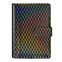 Carnet à anneaux en cuir PU à feuilles mobiles, créatif, avec grille laser, couleur macaron, organisateur/agenda, pour l'exportation