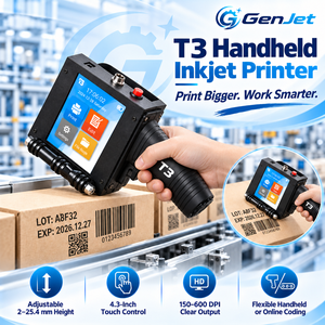 Stampante Inkjet Portatile per Caratteri Grandi, Altezza di Stampa da 2 a 25,4 mm, Porta USB e Sensore per Codifica su Cartone, Metallo, Plastica, Tubi - Product Image 1