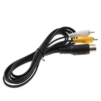 Câble audio-vidéo AV 5 broches de 1,8 m, cordon de connexion AV pour console de jeu Sega Genesis 1 Mega Drive Master System