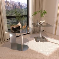 Table Basse en Acier Inoxydable pour Salon, Bar et Salon de Thé – Design Artistique en Métal, Créatif, Simple et Moderne