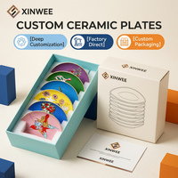 Ensemble de 6 assiettes à dessert en porcelaine à motifs végétaux, ensemble cadeau, assiettes à goûter pour le thé de l'après-midi, design rétro luxueux, passe au micro-ondes
