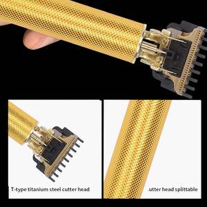 Cordless Electric Hair Trimmer for Men Barber Cutting <b>Machine</b> 0330 Bronze Black Plastic Conjoined for Shaving - Product Image 4