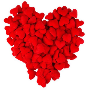 Coriandoli a Cuore in Tessuto ILAN 1.3mm 100pz Rossi Decorazioni Ornamentali - Product Image 1