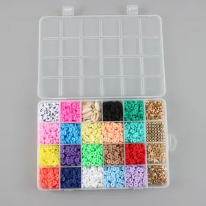 Ensemble de perles en argile polymère entretoise ronde plate pour la fabrication de bijoux Bracelets collier bricolage perles en argile <span class=keywords><strong>Fimo</strong></span> Heishi perles <span class=keywords><strong>Kit</strong></span> d'artisanat - Product Image 3