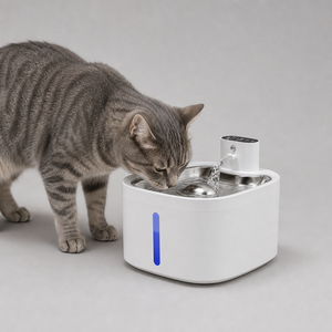 YAOYUE Smart Pet Water Fountain for <strong>Cats</strong> and Dogs, 3.5L Rechargeable Stainless Steel Dispenser with Infrared Sensor - Product Image 2
