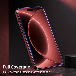 Protector de Pantalla Premium de Aluminio de 0.33mm para <span class=keywords><strong>iPhone</strong></span> 17 18 Pro Max, HD Transparente, Electrochapado, Antihuellas, Vidrio Templado - Product Image 4