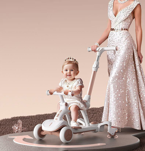 El Mejor Scooter Eléctrico de 3 Ruedas, Plegable, con Altura Ajustable, Luces y Asiento Incluidos, con Manillar de Empuje para Niños y Niñas de 2 a 10 Años - Product Image 1
