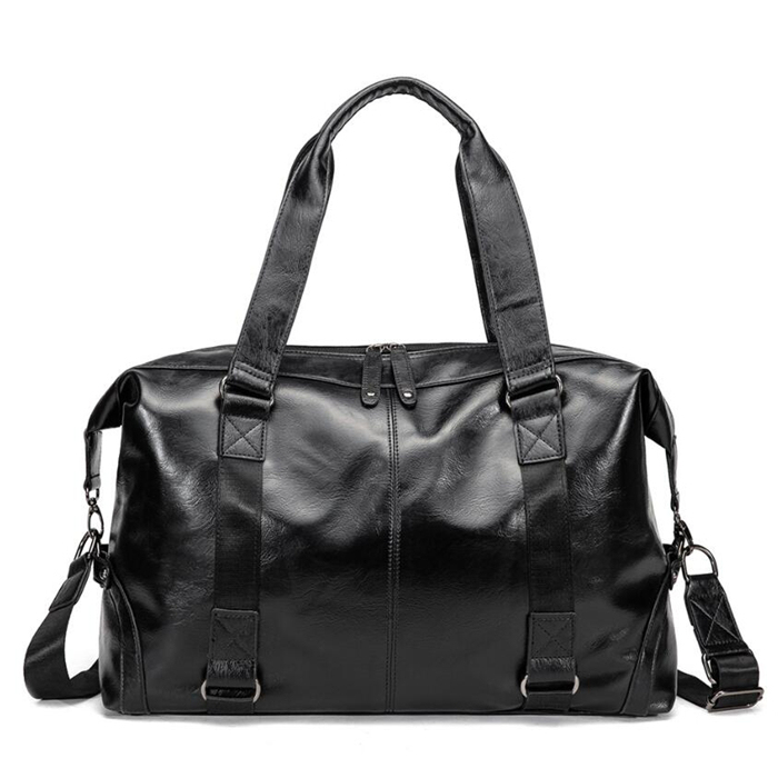 Fashion Korean PU Leather Big Capacity Luggage Travel Bags for Men