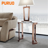 Table basse ronde en marbre de style nordique minimaliste, mobilier Louvre en métal, table basse gain de place en marbre et métal de Chine