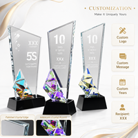 Trofeo de Cristal Transparente Personalizado con Logotipo para Premios de Ceremonia