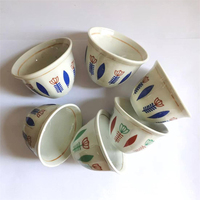Usine de gros tasses à café vierges Logo personnalisé 12 pièces ensemble de tasses à thé en céramique 90ml tasses à café arabes en porcelaine