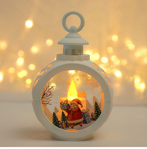 Lanterne LED portable ronde blanche <span class=keywords><strong>et</strong></span> <span class=keywords><strong>rouge</strong></span> pour la décoration <span class=keywords><strong>de</strong></span> Noël, veilleuse pour enfants, lumière <span class=keywords><strong>de</strong></span> Noël, ornement <span class=keywords><strong>de</strong></span> table - Product Image 1