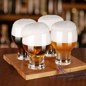 Vente flash : Ensemble de verres à bière personnalisés avec logo, comprenant 4 verres à bière artisanale et 1 palette en bois, 16 oz - Product Image 4