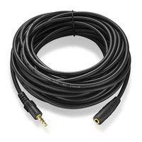 Bochara plaqué or 3.5mm câble d'extension Audio mâle à femelle M/F câble casque pour haut-parleur PC ordinateur portable 1.4m 2.7m 4.5m 9m 14m