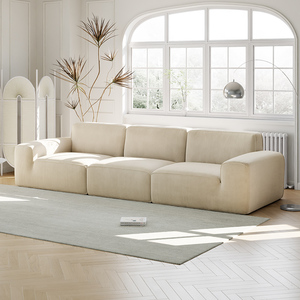 Canapé de sol compressé en boîte, garni de mousse pure, canapé <span class=keywords><strong>Togo</strong></span>, canapé modulaire de luxe en tissu suédé type bloc de tofu pour le dropshipping - Product Image 2