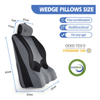 Tête de lit ergonomique en mousse à mémoire de forme pour le soulagement de la douleur au dos et au cou avec massage vers le bas